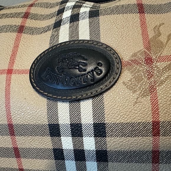 Burberrys Haymarket Check Travel Bag W Strap EUC! - Picture 3 of 16